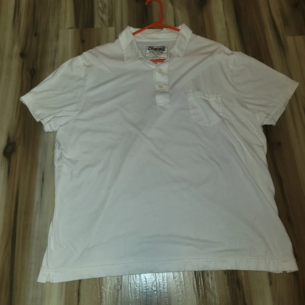 Cremieux White Collar Men's Tshirt - Picture 1 of 9